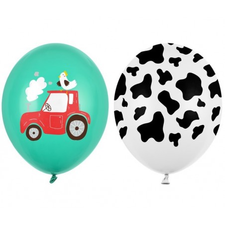 Balony nadruk farma - 6 sztuk