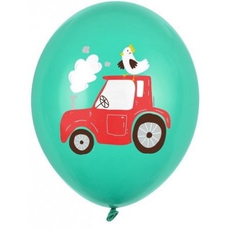 Balony nadruk farma - 6 sztuk