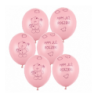 Balony nadruk mam już roczek miś - różowe 6 sztuk