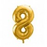 Balony foliowe Cyfra 18 - 86 cm - Złoty