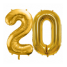 Balony foliowe Cyfra 20 - 86 cm - Złoty