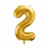 Balony foliowe Cyfra 20 - 86 cm - Złoty