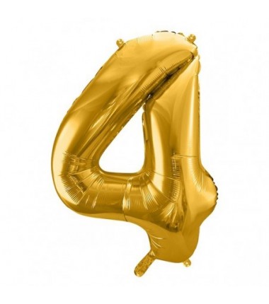 Balony foliowe Cyfra 40 - 86 cm - Złoty