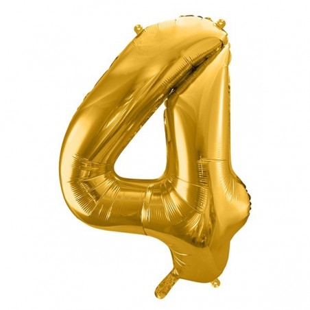 Balony foliowe Cyfra 40 - 86 cm - Złoty