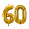 Balony foliowe Cyfra 60 - 86 cm - Złoty