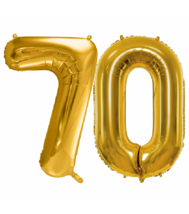 Balony foliowe Cyfra 70 - 86 cm - Złoty