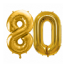 Balony foliowe Cyfra 80 - 86 cm - Złoty