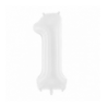 Balony foliowe Cyfra 18 - 86 cm - Biały