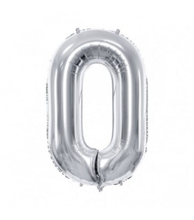 Balony foliowe Cyfra 30 - 86 cm - Srebrny