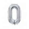 Balony foliowe Cyfra 50 - 86 cm - Srebrny