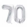 Balony foliowe Cyfra 70 - 86 cm - Srebrny