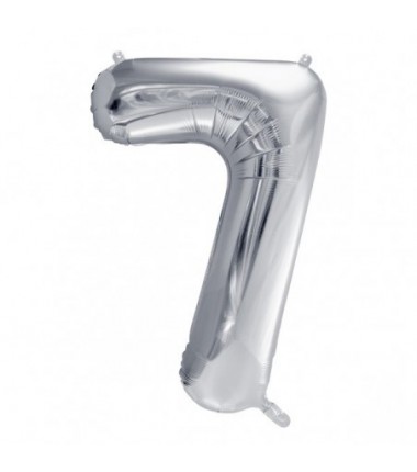 Balony foliowe Cyfra 70 - 86 cm - Srebrny