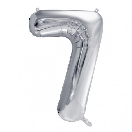 Balony foliowe Cyfra 70 - 86 cm - Srebrny