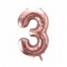 Balony foliowe Cyfra 30 - 86 cm - Różowe Złoto