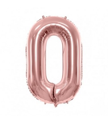 Balony foliowe Cyfra 40 - 86 cm - Różowe Złoto