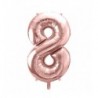 Balony foliowe Cyfra 80 - 86 cm - Różowe Złoto