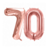 Balony foliowe Cyfra 70 - 86 cm - Różowe Złoto
