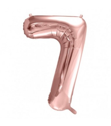 Balony foliowe Cyfra 70 - 86 cm - Różowe Złoto