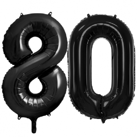 Balony foliowe Cyfra 80 - 86 cm - Czarny
