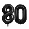 Balony foliowe Cyfra 80 - 86 cm - Czarny