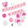 Box balonowy WITAJCIE W DOMU - różowy