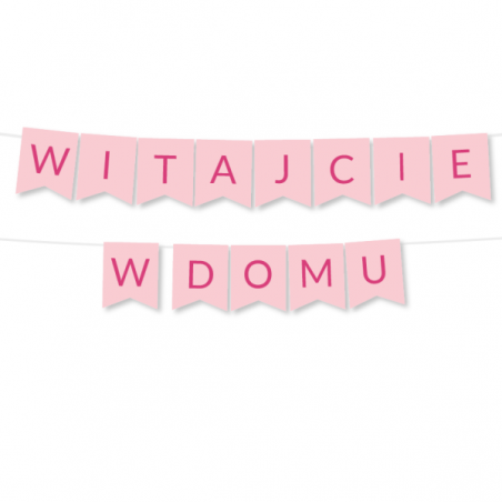 Box balonowy WITAJCIE W DOMU - różowy