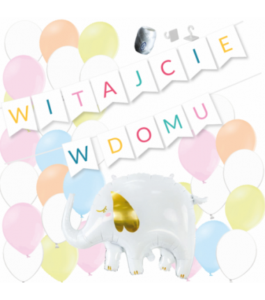 Box balonowy WITAJCIE W DOMU - kolorowy