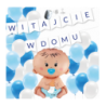 Box balonowy WITAJCIE W DOMU - niebieski II