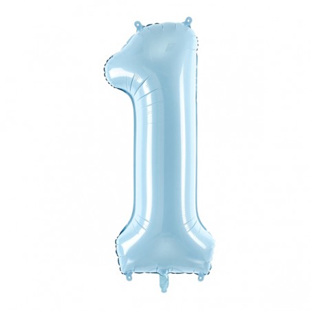 Balon foliowy Cyfra 1 - 86 cm - Niebieski