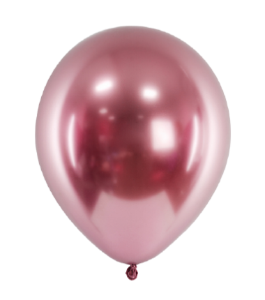 Box balonowy WITAJ W DOMU IMIĘ - kwiaty rose gold + bobas różowy