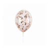Box balonowy WITAJ W DOMU IMIĘ - kwiaty rose gold + bobas różowy