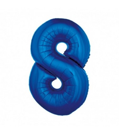 Balony foliowe Cyfra 18 - 92 cm - Niebieski