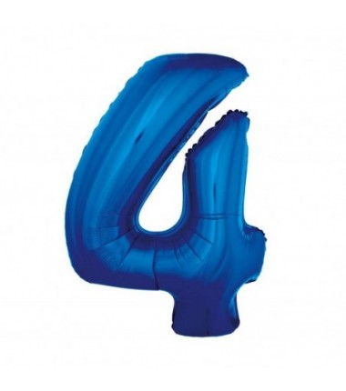 Balony foliowe Cyfra 40 - 92 cm - Niebieski