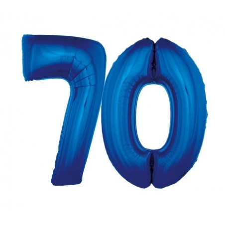 Balony foliowe Cyfra 70 - 92 cm - Niebieski