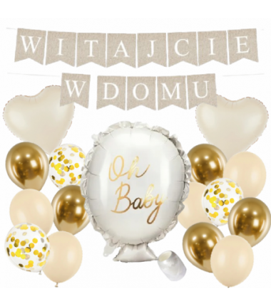 Box balonowy WITAJCIE W DOMU - boho + balonik