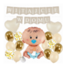 Box balonowy WITAJCIE W DOMU - boho + bobas niebieski