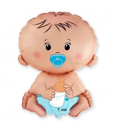 Box balonowy WITAJCIE W DOMU - boho + bobas niebieski