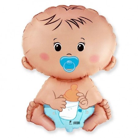 Box balonowy WITAJCIE W DOMU - boho + bobas niebieski