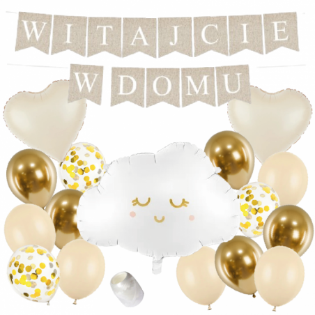 Box balonowy WITAJCIE W DOMU - boho + chmurka