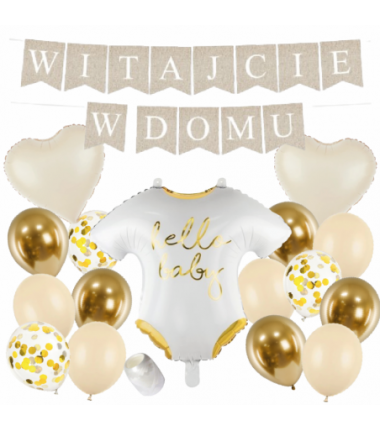 Box balonowy WITAJCIE W DOMU - boho + śpioszki