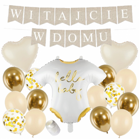 Box balonowy WITAJCIE W DOMU - boho + śpioszki