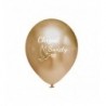 Balony nadruk 30 cm Chrzest Święty złote Chrome - 6 sztuk