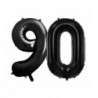 Balony foliowe Cyfra 90 - 86 cm - Czarny