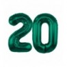 Balony foliowe Cyfra 20 - 85 cm - Ciemna zieleń butelkowa
