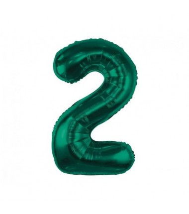 Balony foliowe Cyfra 20 - 85 cm - Ciemna zieleń butelkowa