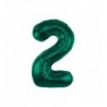 Balony foliowe Cyfra 20 - 85 cm - Ciemna zieleń butelkowa