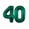 Balony foliowe Cyfra 40 - 85 cm - Ciemna zieleń butelkowa
