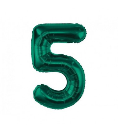 Balony foliowe Cyfra 50 - 85 cm - Ciemna zieleń butelkowa