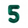 Balony foliowe Cyfra 50 - 85 cm - Ciemna zieleń butelkowa