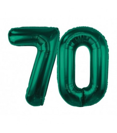 Balony foliowe Cyfra 70 - 85 cm - Ciemna zieleń butelkowa